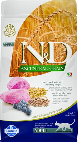 N&D cat dry food with lamb and blueberries 10kg