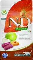 N&D grain-free dry cat food with venison, pumpkin, and apple 1.5kg