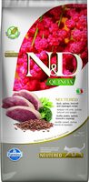 N&D cat quinoa sausā barība bezgraudu ar pīli, kvinoju, brokoļiem un sparģeļiem, sterilizētiem kaķiem 5kg