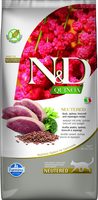 N&D cat sausā barība bezgraudu ar pīli, kvinoju, brokoļiem un sparģeļiem, sterilizētiem kaķiem 5kg