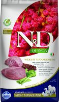 N&D dog grain-free dry food with lamb, quinoa, broccoli, and asparagus, for adult dogs, weight management 7kg