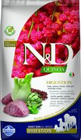 N&D dog quinoa bezgraudu sausā barība ar jēru, kvinoju, fenheli, piparmētru un artišokiem, pieaugušiem suņiem Digestion 7kg