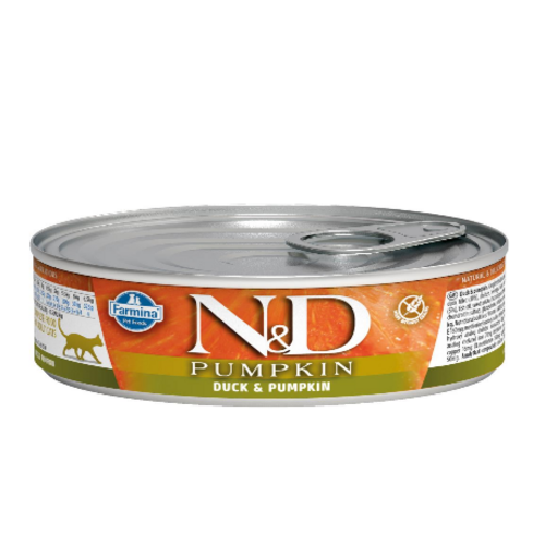 N&D cat grain-free canned food with duck and pumpkin 6x70g