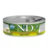 N&D cat prime bezgraudu konservi ar mežacūku un āboliem 6x80g