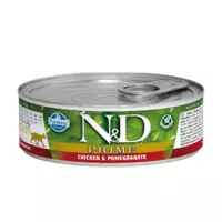 N&D cat prime bezgraudu konservi ar vistu un granātāboliem 6x70g