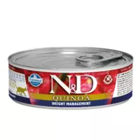N&D cat quinoa bezgraudu konservi Weight Management ar jēru 6x80g