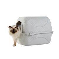 Cat litter box with door - beige
