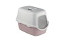 CATHY cat litter box with lid (powder pink/white)