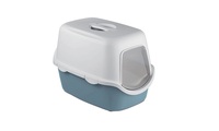 CATHY cat litter box with lid (steel blue/white)