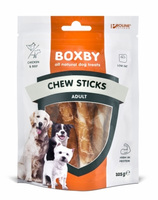 BOXBY CHEW STICKS WITH CHICKEN & BEEF 325gr - BOXBY JĒLĀDAS KOCIŅI AR VISTU UN LIELLOPU 325gr