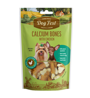 Dog Fest kalcija kauliņi ar vistu (mazo šķirņu suņiem) 55g.