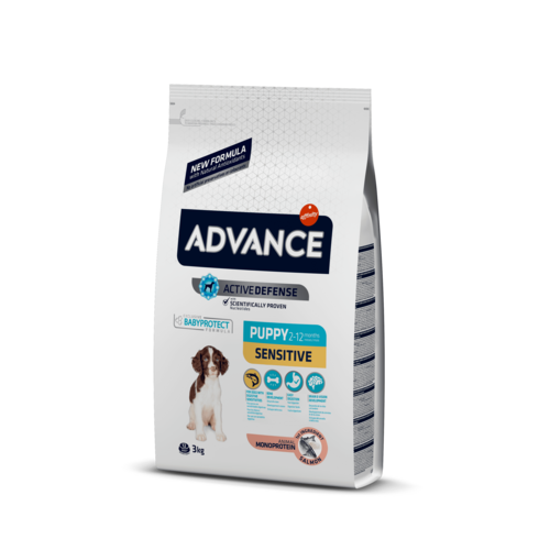 ADVANCE DOG PUPPY SENSITIVE 12,0KG - JUTĪGIEM KUCĒNIEM (LASIS UN RĪSI)