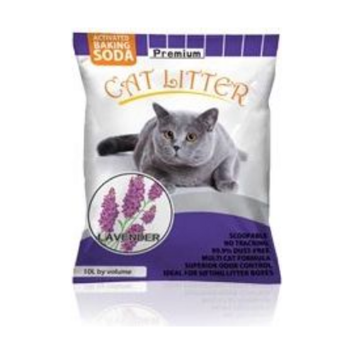 PREMIUM LITTER 10L, 8KG - KAĶU SMILTIS (LAVANDA)