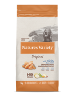 Nature's Variety Dog Original No Grain Medium Adult Salmon 2 Kg - bezgraudu sausā barība ar lasi pieaugušiem suņiem