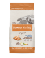 Nature's Variety Dog Original No Grain Junior Salmon 2 Kg - bezgraudu sausā barība ar lasi dažādu lielumu kucēniem un junioriem