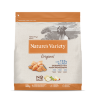 Nature's Variety Dog Original No Grain Mini  Adult Salmon 0.6 Kg - bezgraudu  sausā barība ar lasi pieaugušiem suņiem